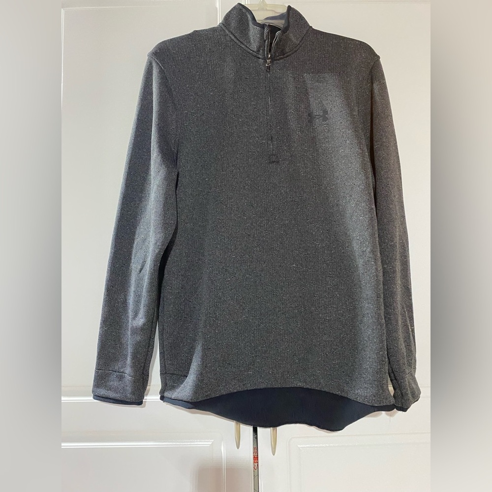 Under Armour Men's Golf Dark Heather Gray Quarter Zip-Up Sweater